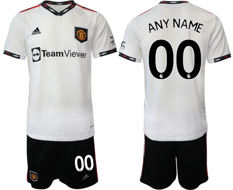 Cheap Men 2022-2023 Club Manchester United away white customized Soccer Jersey